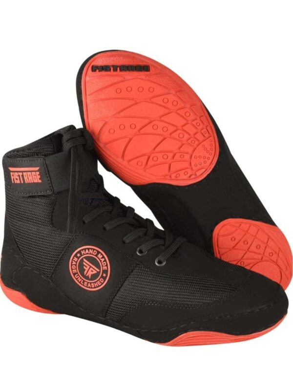 FISTRAGE Wrestling Shoes Fighting Sports Master Training Mesh and Rubber Sole Unisex Pro Men's and Youth Genuine Boot Light Weight | Combat Footwear for Adults