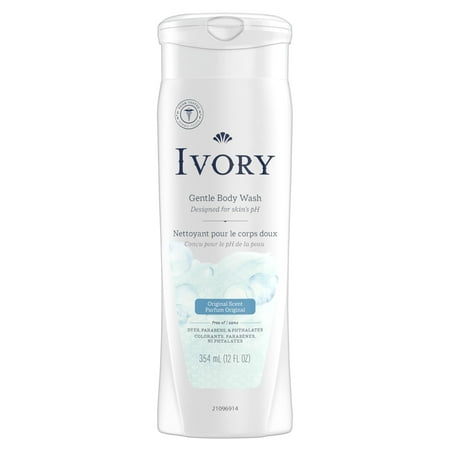 Ivory Mild & Gentle Body Wash, Original Scent, 2.12 L Total (6 Count of 354 mL Each)