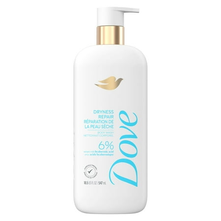 Dove Body Wash Actively drenches dry skin Dryness Repair 6% hydration serum with hyaluronic acid 547 ml