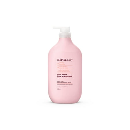 Method Pure Peace Body Wash, Relaxing Shower Gel and Body Soap Formulated with Peony, Rose Water, and Pink Sea Salt, 828 ml